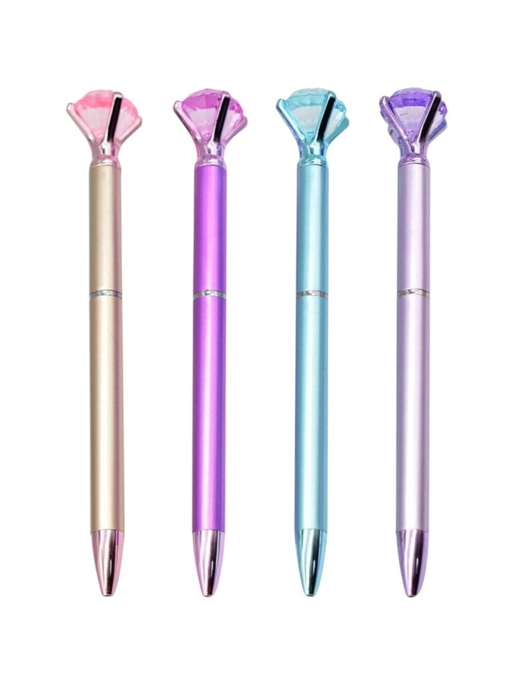 Diamond Topped Jewel Pens Set of 4 NWT